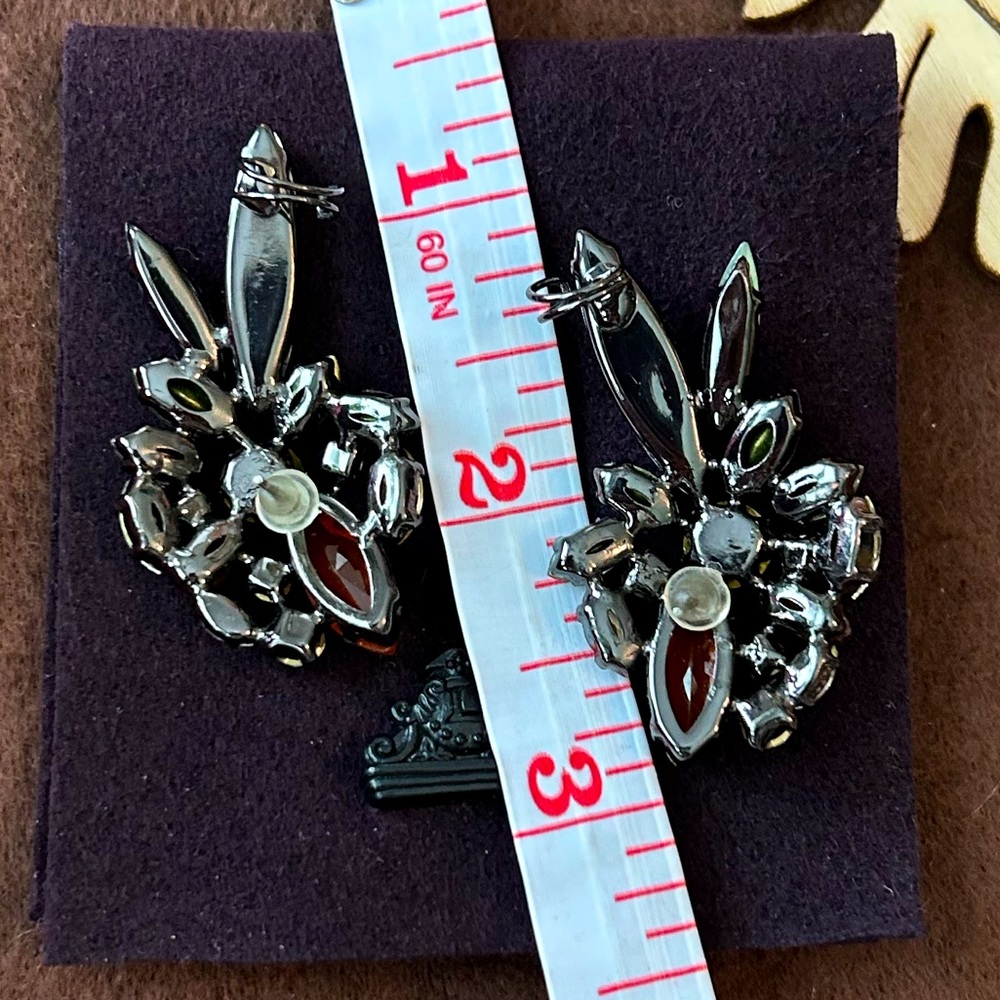 Stunning Vintage Faux Bling Ear Cuffs Earrings - Picture 6 of 6